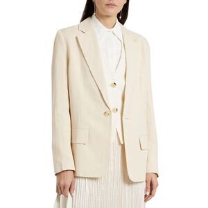 A.L.C. Womens Arlo II Linen-Blend Jacket 6 Beige - NWT $695